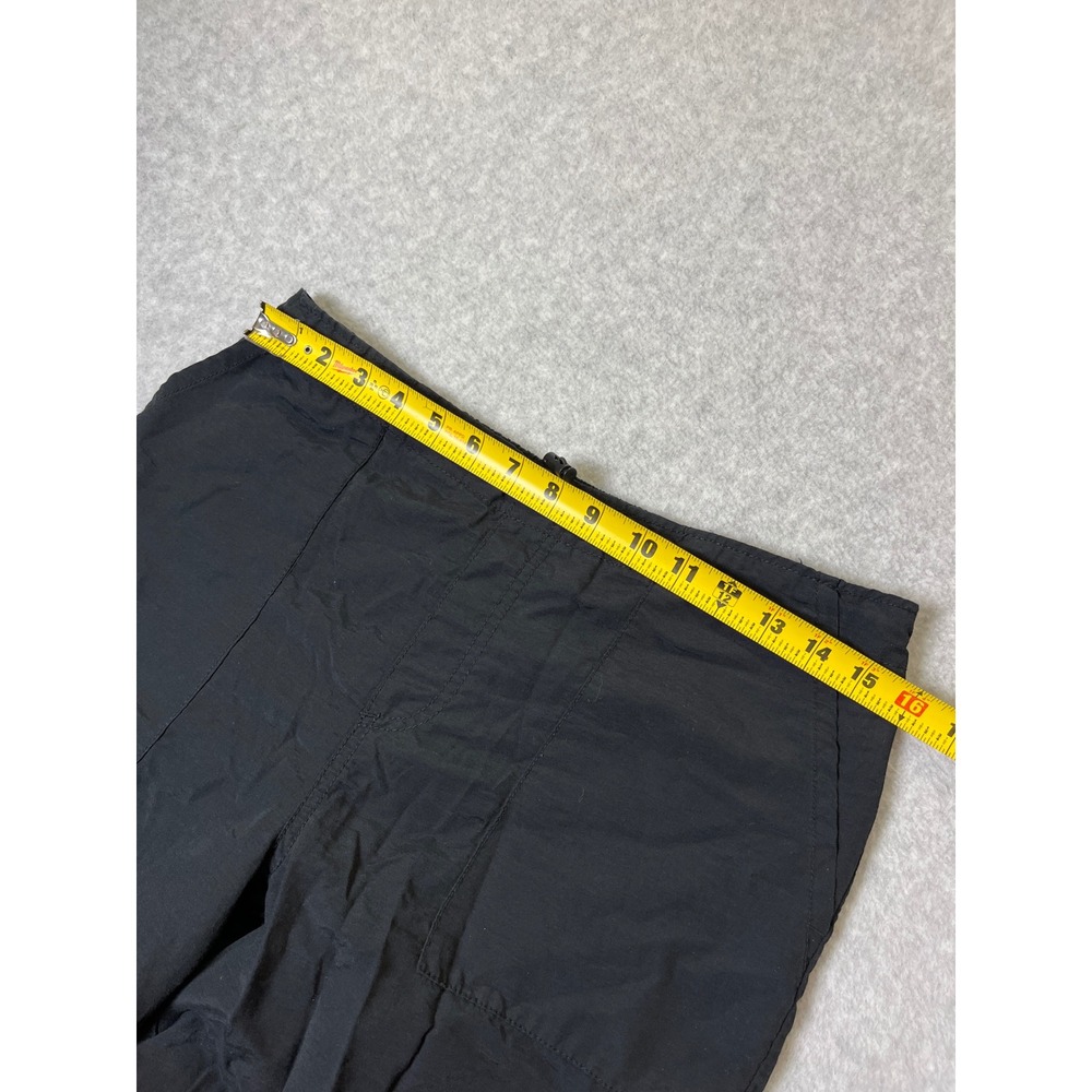 Y2K Aeropostale Black Parachute Pants Bungee Hem Utility Cargo Baggy Joggers XS - Picture 5 of 12
